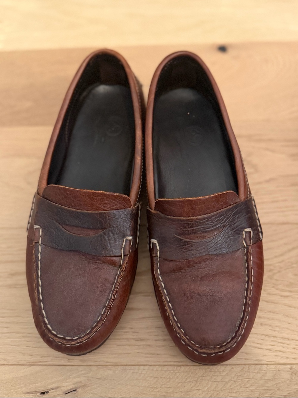 Men's Brown Leather Penny Loafers